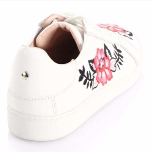 kate spade Everhart Sneakers White Napa Sheep Skin Leather Comfy 8.5m & 9.5m NIB - Picture 5 of 7